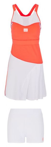 Damen Tenniskleid EA7 Woman Jersey Dress - diva pink