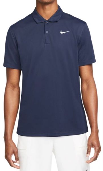 Men's Polo T-shirt Nike Men's Court Dri-Fit Solid Polo - obsidian/white
