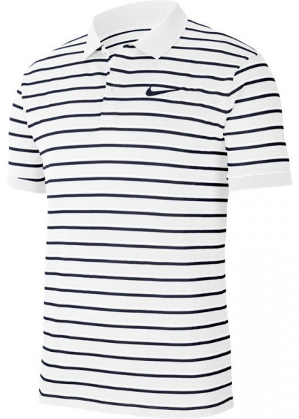 Men's Polo T-shirt Nike Court Dry Pique Polo GX - white/obsidian