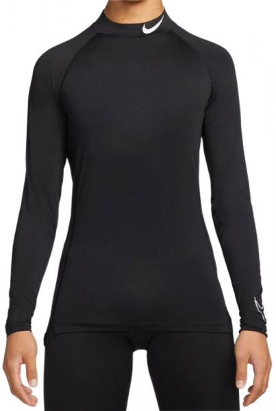 Muška kompresijska odjeća Nike Pro Dri-Fit Tight LS Mock M - black/white