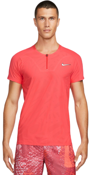 Herren Tennispoloshirt Nike Court Dri-Fit Slam Tennis Polo - ember glow/white