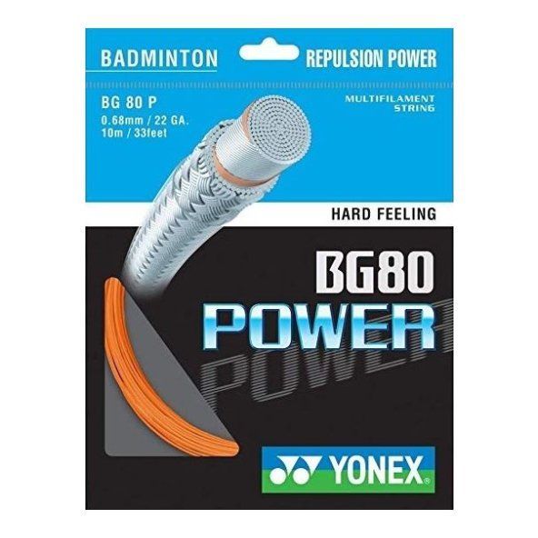 Corda per il badminton Yonex BG 80 Power (10 m) - orange