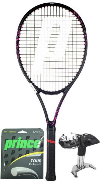 Racchetta Tennis Prince Beast Pink 265g + corda + servizio di racchetta
