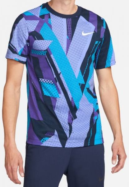 Teniso marškinėliai vyrams Nike Dri-Fit Tee Print M - psychic purple