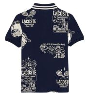 Αγόρι Μπλουζάκι Lacoste Graphic Print Cotton Polo - navy blue/white Αγόρι Μπλουζάκι Lacoste Graphic Print Cotton Polo - navy blue/white