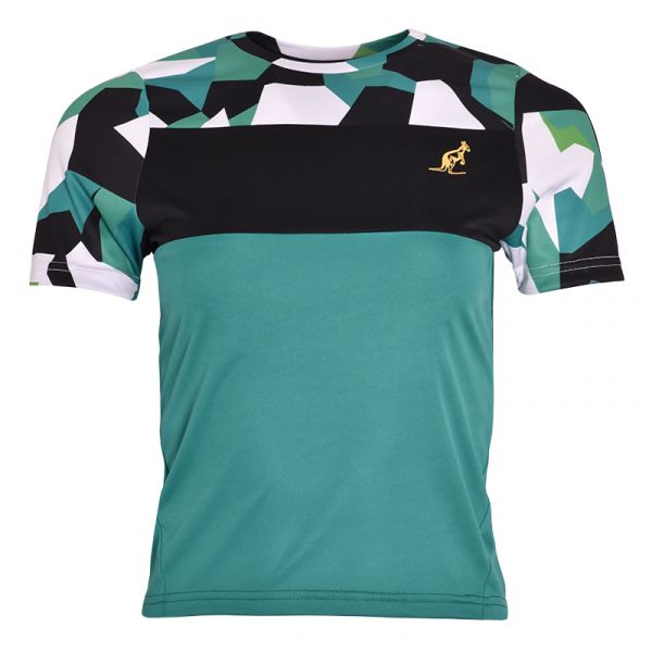 Marškinėliai berniukams Australian Ace T-Shirt With Camo Jungle - verde oltremare