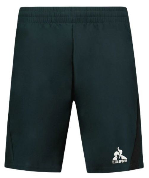 Pantaloncini da tennis da uomo Le Coq Sportif Training SP Short N°1 M - Nero, Verde