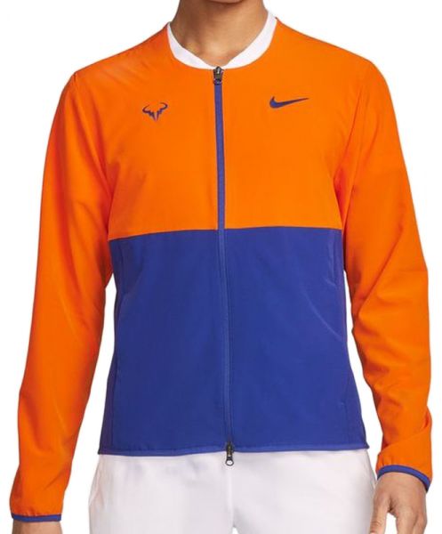 Férfi tenisz pulóver Nike Rafa Full Zip Jacket M - magma orange/deep royal blue