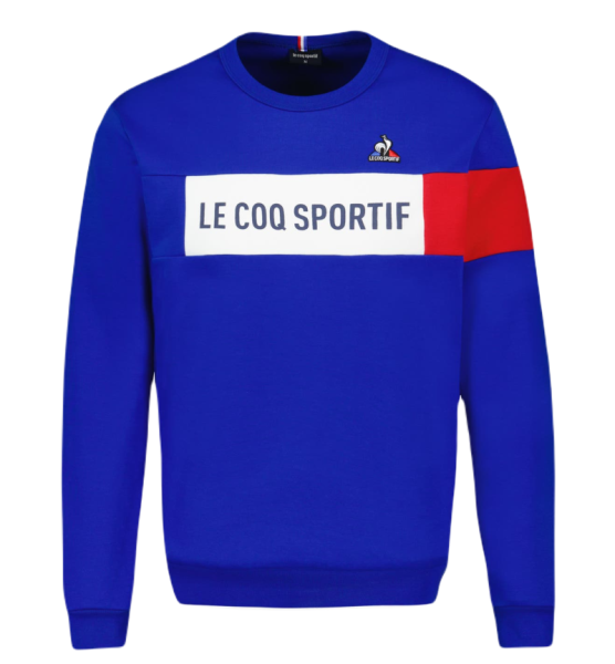 Herren Tennissweatshirt Le Coq Sportif TRI Crew Sweat N°1 SS23 - bleu electro