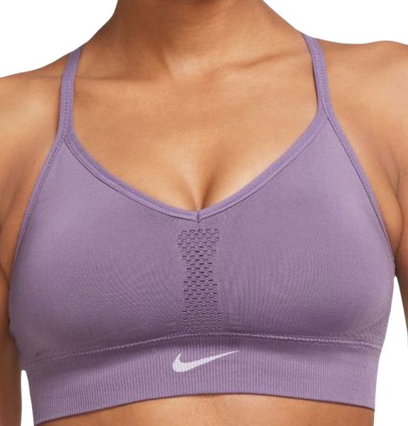 Women's bra Nike Indy Seamless Bra W - amethyst smoke/white