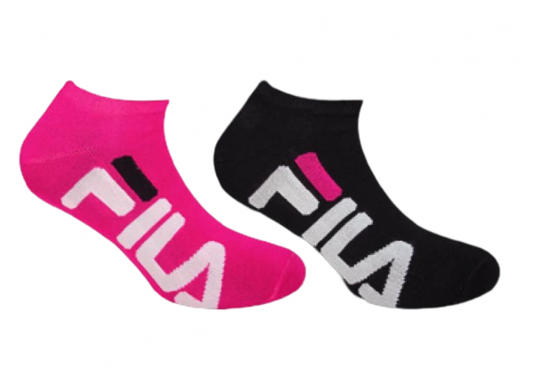 Skarpety tenisowe Fila Invisible Socks 2P - black/fuxia