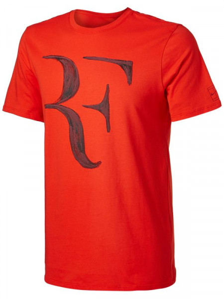  Koszulka Tenisowa Nike RF Tee - habanero red/total crimson