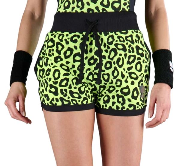 Női tenisz rövidnadrág Hydrogen Panther Tech Shorts - fluo yellow
