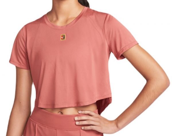 Tenisa T-krekls sievietēm Nike Dri-Fit Heritage Short Sleeve Tennis Top - canyon rust