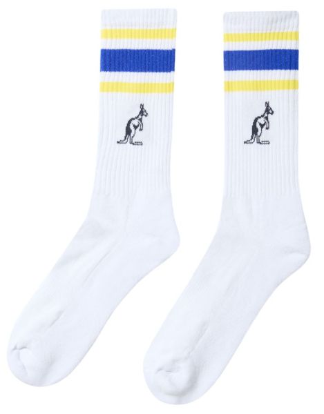 Socks Australian With Lines 1P - White