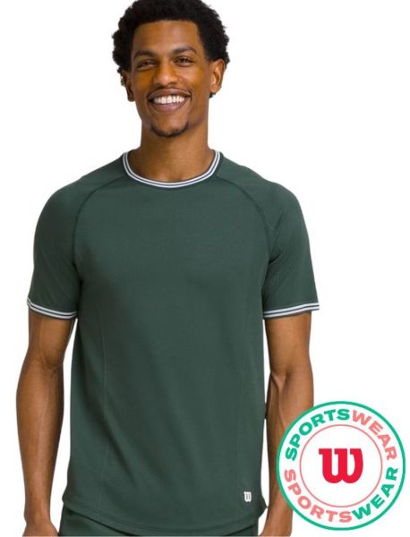 Men's T-shirt Wilson Court Performance Crew - Green