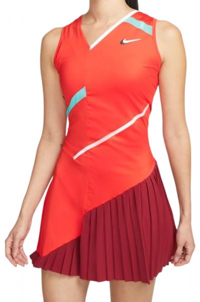  Nike Court Dri-Fit Tennis Dress W - habanero red/pomegranate/white