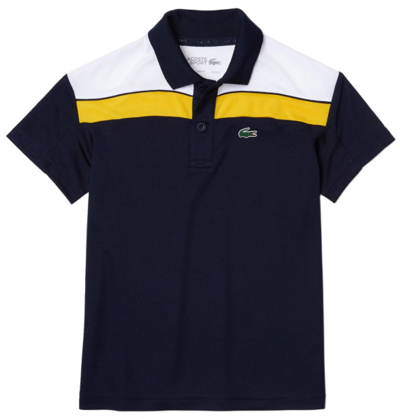 Lacoste Breathable Colorblock Piqué Regular Fit Polo Shirt B - navy