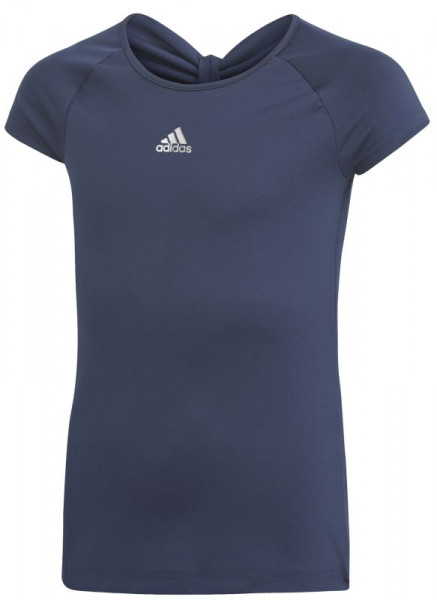 Marškinėliai mergaitėms Adidas G Ribbon Tee - collegiate navy
