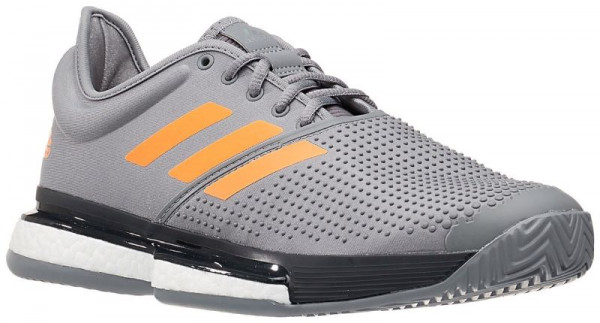  Adidas SoleCourt Boost M - grey heather/flame orange/carbon