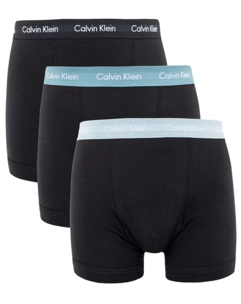 Męskie bokserki sportowe Calvin Klein Cotton Stretch 3P - Czarny