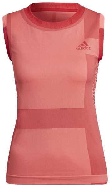 Damen Tennistop Adidas Tennis Premium Primeknit Tank Top W - acid red