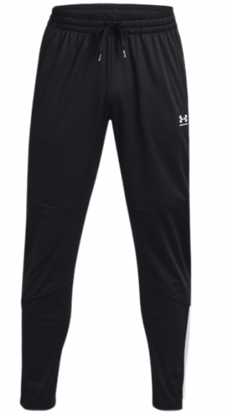 Pantalons de tennis pour hommes Under Armour Men's UA Tricot Track Pants - black/white