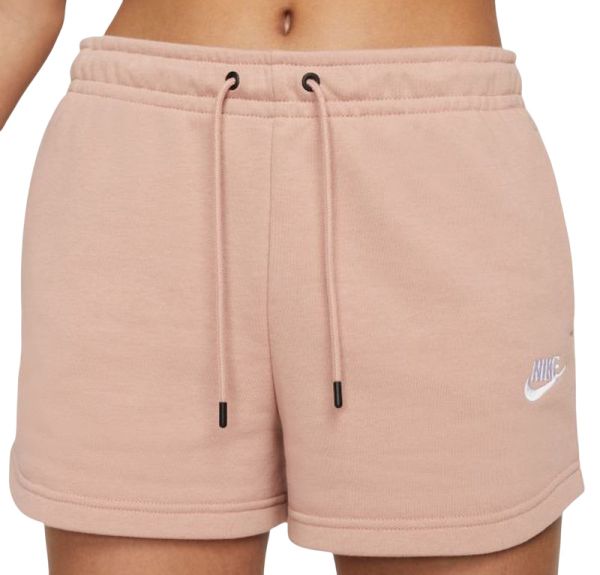 Damskie spodenki tenisowe Nike Sportswear Essential Short French Terry W - rose whisper/white
