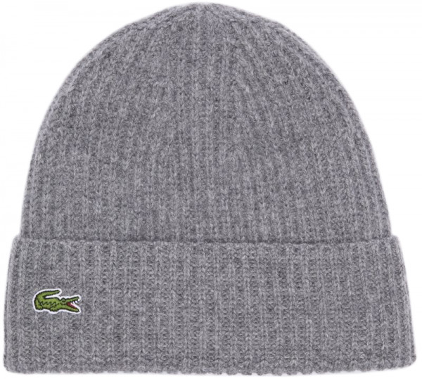 Зимна шапка Lacoste Women’s Turned Edge Wool Beanie - grey chine