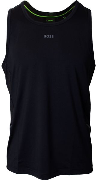 Herren Tennis-T-Shirt BOSS Slim-Fit Tank Top With Decorative Reflective Pattern - black