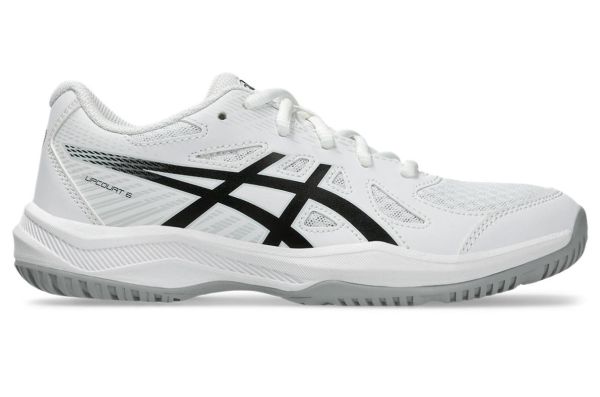 Juniorenschuhe für Badminton und Squash Asics Upcourt 6 GS - white/black