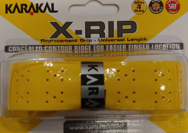 Pagrindinės koto apvijos skvošui Karakal X-Rip Grip (1 szt.) - yellow