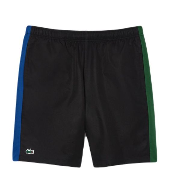Herren Tennisshorts Lacoste Sportsuit Colour-Block Shorts - black/blue/green