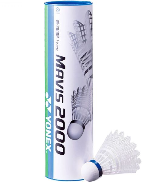 Badminton shuttlecocks Yonex Mavis 2000 Nylon 6P - white