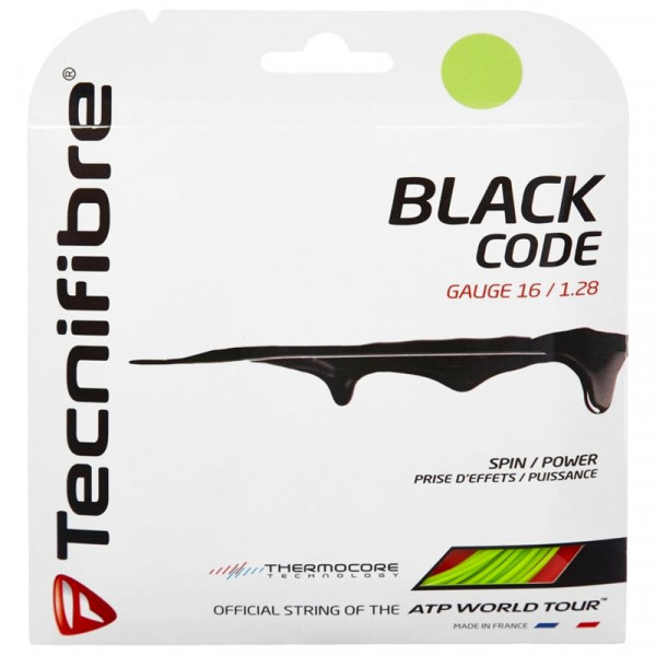 Tenisz húr Tecnifibre Black Code (12 m) - lime
