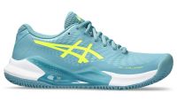 Zapatillas de tenis para mujer Asics Gel-Challenger 14 Clay - gris blue/safety yellow
