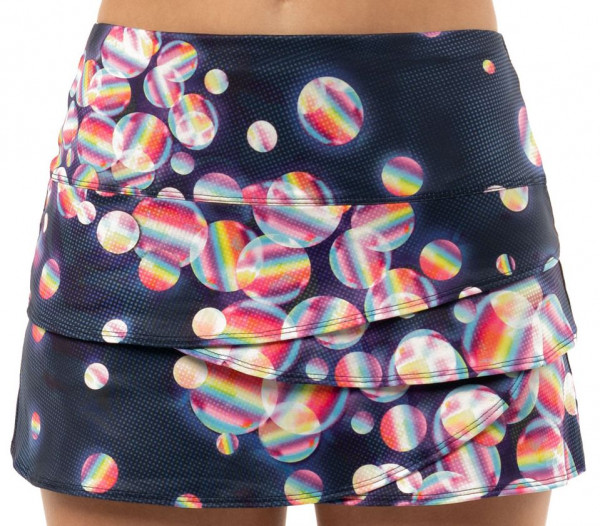  Lucky in Love Print Skirts Long Bubble Rave Scallop Skirt Women - multi