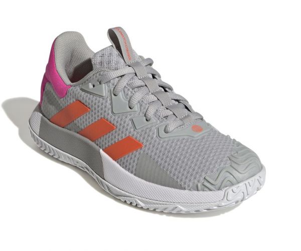 Zapatillas de tenis para mujer Adidas Sole Match Control W - grey two/solar orange/team shock pink