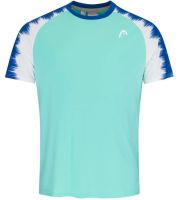 Férfi póló Head Topspin T-Shirt - turquoise/print vision