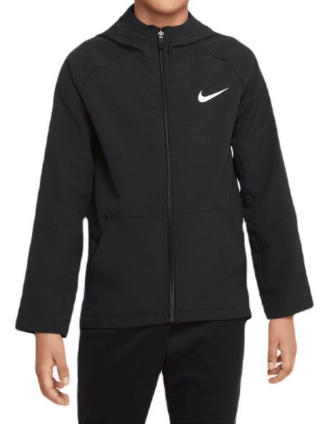 Felpa per ragazzi Nike Dri-Fit Woven Training Jacket - black/black/black/white