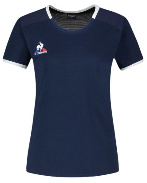 T-shirt pour femmes Le Coq Sportif Tennis T-Shirt Short Sleeve N°2 - Blanc, Bleu