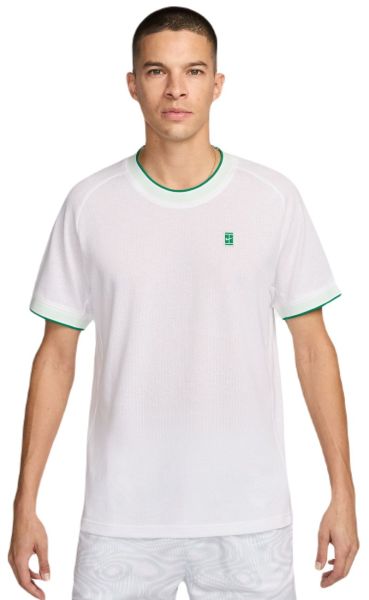 Herren Tennis-T-Shirt Nike Court Heritage Tennis Top - white