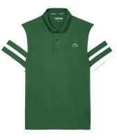 Men's Polo T-shirt Lacoste Ultra-Dry Colourblock Tennis Polo Shirt - green/white