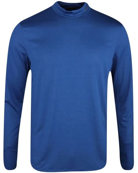 Pánské tenisové tričko BOSS Slim-fit Long-Sleeved Tock Active - Modrý