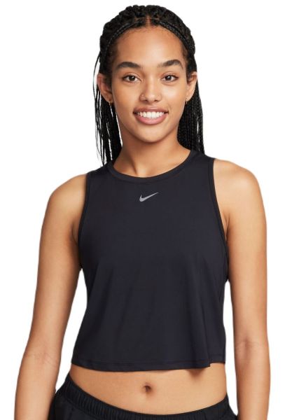 Women's top Nike One Classic Dri-Fit Cropped Tank Top - black/black