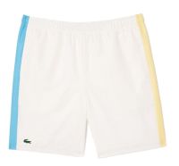 Shorts de tennis pour hommes Lacoste Sportsuit Colour-Block Shorts - Blanc, Bleu, Jaune