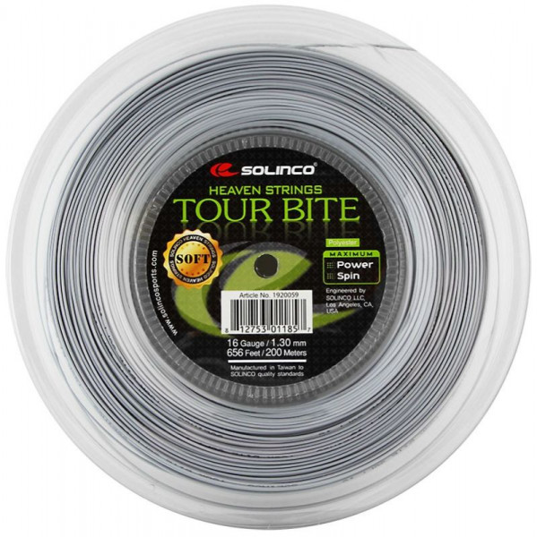 Naciąg tenisowy Solinco Tour Bite Soft (200 m) - grey