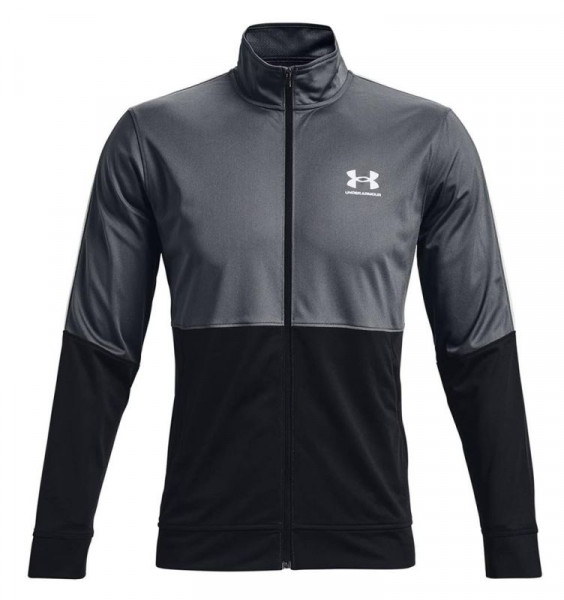 Herren Tennissweatshirt Under Armour Men's UA Pique Track Jacket - Schwarz, Weiß