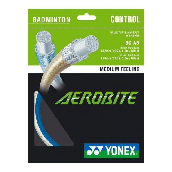 Corde de badminton Yonex Aerobite (10 m) - white/blue