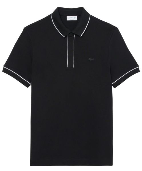 Men's Polo T-shirt Lacoste Paris Stretch Piqué Regular Fit - Black